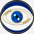 thumbnail image 3 of CafePress - Blue Evil Eye With Gold Accents Baseball Jersey - Kids Cotton Baseball Jersey, 3/4 Sleeve Shirt, 3 of 4