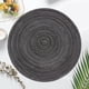 thumbnail image 2 of Nvzi Juego de 4 manteles individuales trenzados redondos de 15 pulgadas, manteles individuales lavables para mesa de cocina para bodas, fiestas navideñas (negro y gris), 2 of 5