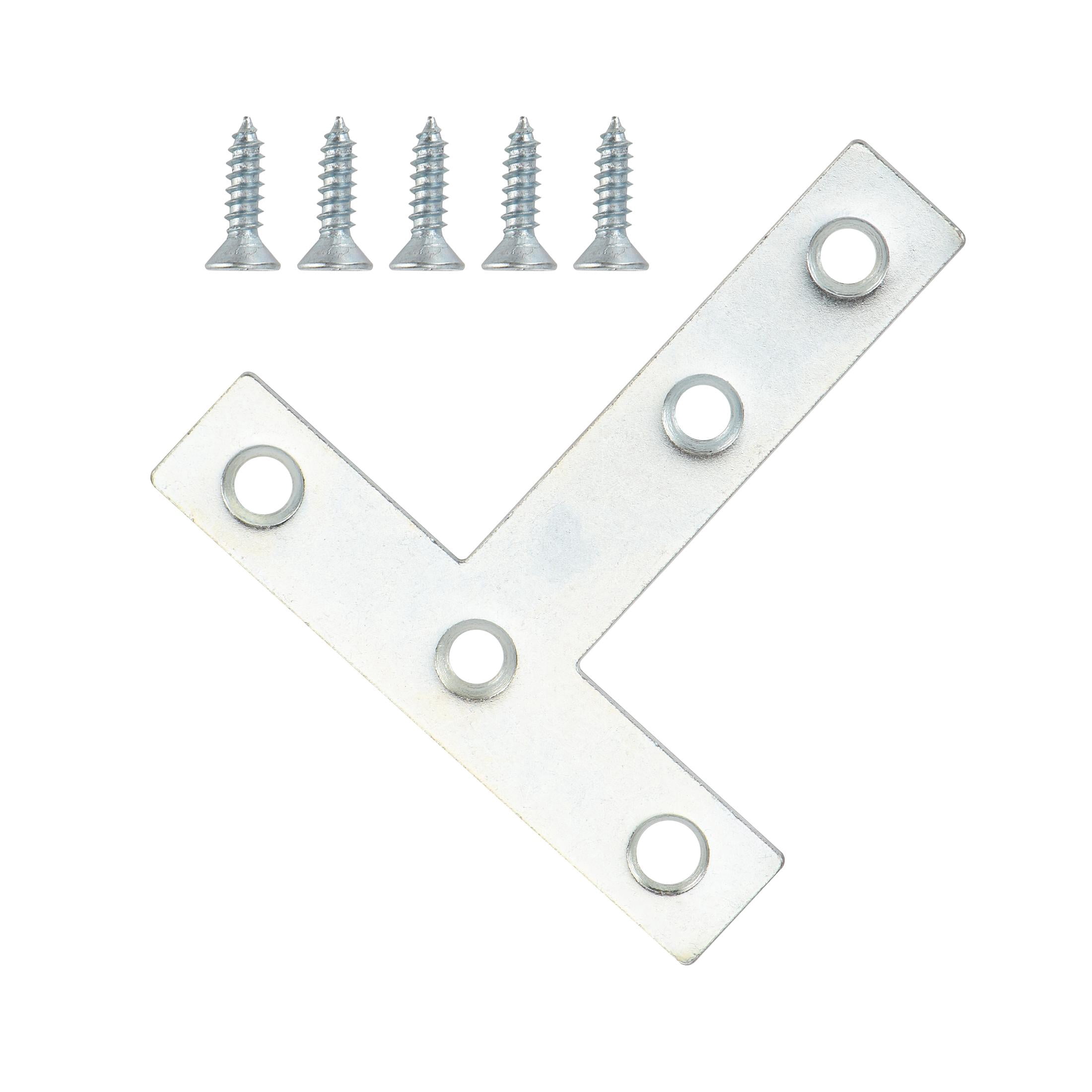 3 in. x 3 in. Tee Plate, Zinc Plated (2 Pack)