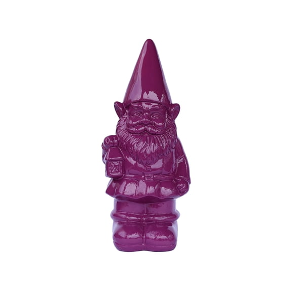 Garden Gnome Statue Holding Lantern-Purple
