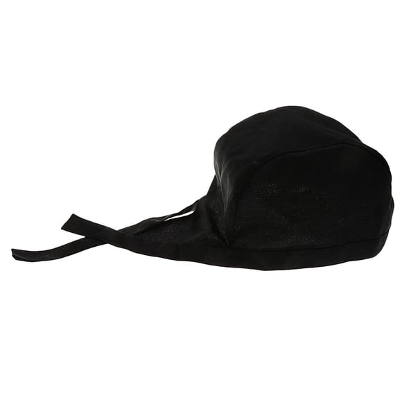 Gorra de chef Cola con lazo en la espalda Bandana Negro