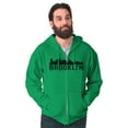 thumbnail image 5 of Brooklyn NYC Skyline New York City NY Zip Up Hoodie Men's Women's Brisco Brands 5X, 5 of 6