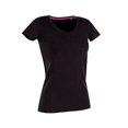 thumbnail image 1 of Stedman - Camiseta de cuello en pico modelo Claire para mujer (Negro ópalo), 1 of 2