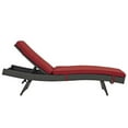 thumbnail image 3 of Pemberly Row  Patio Chaise Lounge in Canvas Red and Chocolate, 3 of 4