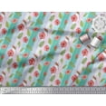 thumbnail image 3 of Soimoi Tissu en Poly Georgette Vert Imprimé Feuilles et Fleurs au Mètre 42 Pouces de Large, 3 of 5