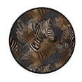 thumbnail image 2 of 36.2 Inch Round Floor Mat Zebra Print Carpet Decor Rug for Living Room Bedroom, 2 of 6