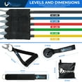 thumbnail image 4 of Fitteroy Home Gym Core Workout Resistance Bands Set - 5 Stackable Bands, Premium Exercise Handles, Ankle Straps, Door Anchor, 4 of 8