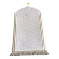 thumbnail image 3 of DOLITY Portable Prayer Rug Blanket 65Cmx110cm Foldable Prayer Mat for Wedding Hajj Home Light Gray, 3 of 9