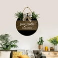 thumbnail image 3 of Mask Required Front Door,Horizontal Round Door Wreaths,Housewarming Gift Farmhouse Wood Door Hanger for Home Decor Indoor and Outdoor, Classroom, Yard, Porch Décor, 3 of 5