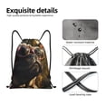 thumbnail image 4 of Bingfone Pug Wearing Sunglasses Flowers Drawstrings Backpacks Bags for Men Women Gym Drawstrings Bag-Medium, 4 of 6