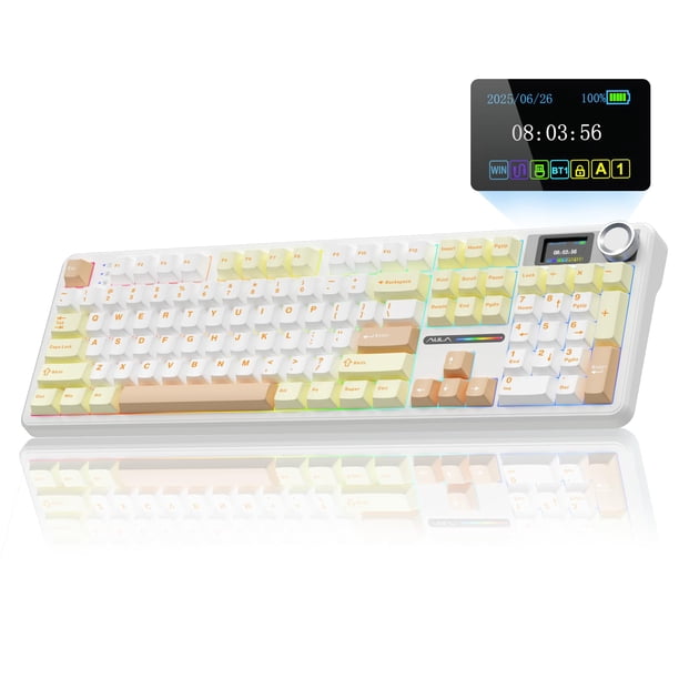 Teclado mecánico inalámbrico AULA F108 PRO con batería de 8000 mAh