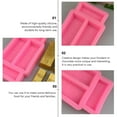 thumbnail image 3 of unbranded 2pcs Baking Silicone Mould Gold Bar for Professional Bakers Molding Fondant Pink, 3 of 8
