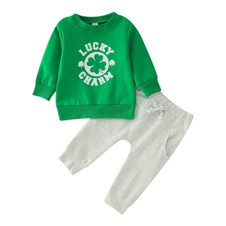 

Toddler Sets For Girls 5T Toddler Boys Girls Long Sleeve St.Patric.K S Day Letter Prints T Shirt Pullover Tops Pants Outfits Clothes For Girls Green 18-24 Months