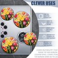 thumbnail image 4 of Electric Stove Burner Covers, Set of 4, Round Burner Cover,8 and 10 Inch,Bouquet of Tulips in Colorful, 4 of 4