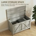 thumbnail image 3 of Topcobe Wooden Storage Chest, Storage Organizer for Bedroom, Living Room, Kitchen, Light Gray, 3 of 5
