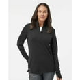 thumbnail image 2 of Adidas - Women's 3-Stripes Quarter-Zip Sweater - A555 - Acid Orange Melange, 2 of 4