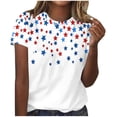 thumbnail image 1 of Mujeres Manga Corta Tops Cuello Redondo Impreso Casual Blusa, Imitación Rack Camiseta para el Verano, Lavado de Manos Casa Y Uso Diario, 1 of 5
