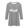 thumbnail image 2 of NAMTYQX Basic Tees for Women Cute Cool Trendy Crew Neck Womens Graphic Tees Graphic Tees for Women Gray Size L, 2 of 3