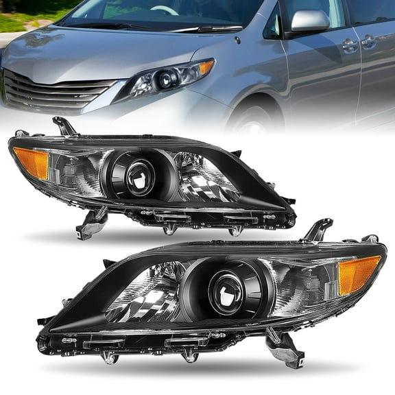 For 2011-2020 Toyota Sienna 4Dr Projector Halogen Headlights Assembly Left Right
