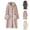 YPR1-Pink, variant on Meichang Cotton Robes for Women Hooded Plush Fleece Long Sleeve Button Down Bathrobe Winter Warm Soft Knee Length Spa Robe with Pockets