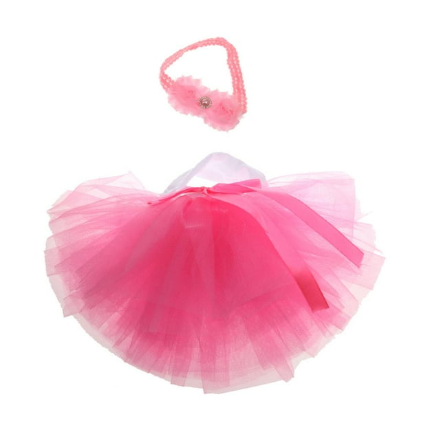 Disfraz de de tul para bebé + diadema Set accesorios de Rosa