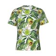 thumbnail image 4 of Vsdgher Watercolor Green Tropical Print Men's Dry Fit Mesh Athletic Shirts Moisture Wicking Tennis T-Shirt Tops, 4 of 9