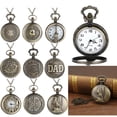 thumbnail image 1 of PVCS Personalized Pattern Steampunk Vintage Quartz Roman Numerals Pocket Watch, 1 of 4