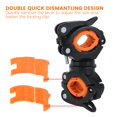 thumbnail image 3 of 2 Pack Lampe de Poche Support de Support Vélo Led Lumière Support de Montage 360 ° Rotation Pince pour Lampe de Poche Cyclisme, 3 of 9