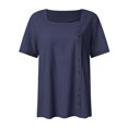 thumbnail image 5 of T-Shirts Shirts For Women Sevevn Women's Summer Casual Short Sleeve Flower Printing Loose Shirt, 5 of 5