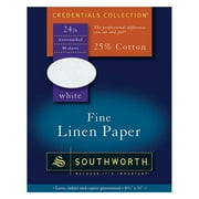 Southworth Brand Fine Linen Paper in White 80 Sheets per Pack