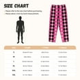 thumbnail image 3 of Uemuo pink and black argyle Pattern Women's Wide Leg Palazzo Lounge Pants with Pockets Light Weight Loose Comfy Casual Pajama Pants-Medium, 3 of 6