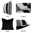 thumbnail image 3 of MAGOLIFE Set of 2 Indoor 18x18 In Black&White&Gray Soft Stripes Wool Farmhouse Decorative Throw Pillow Cover Boho Accent Neutral Textured Cushion Pillow Case for Living Room Couch Bed Sofa, 3 of 10
