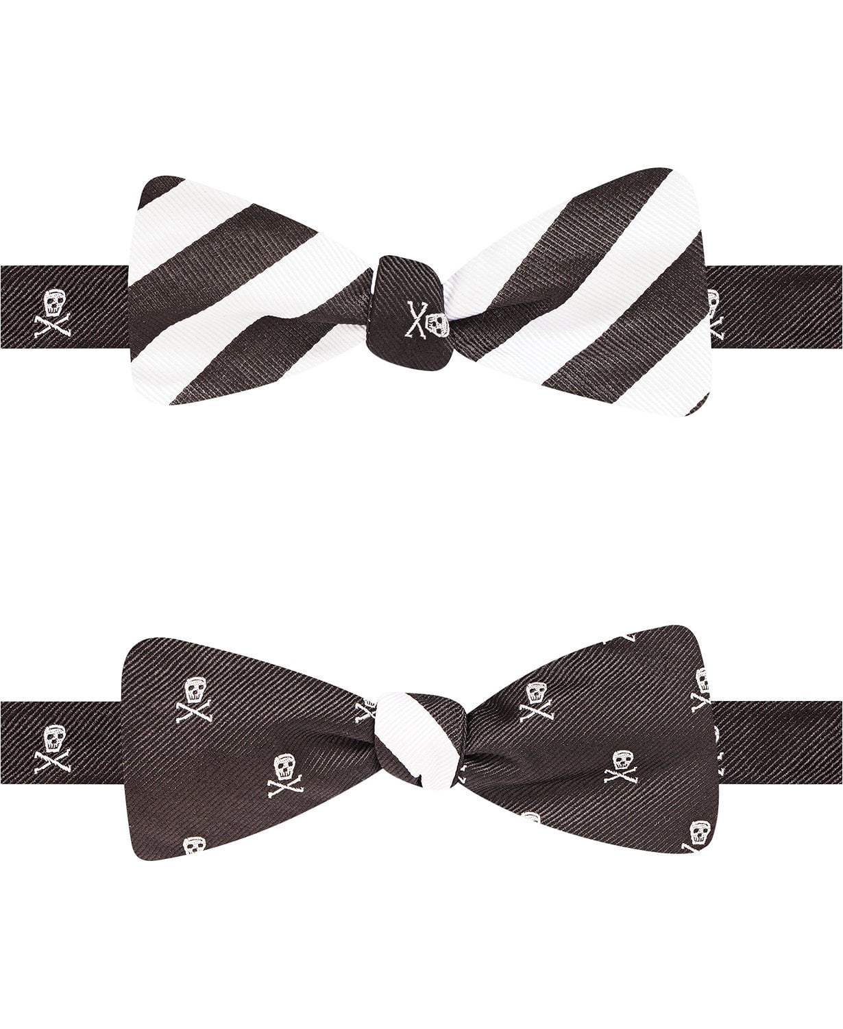 Countess Mara Skull Rugby Reversible Self-Tie Bow Tie