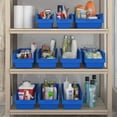 thumbnail image 2 of Akro-Mils 30084BLUE ShelfMax Plastic Nesting Shelf Bin Box, 23-5/8-Inch L x 8-3/8-Inch W x 6-Inch H, Blue, 6-Pack, 2 of 6