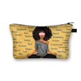 thumbnail image 1 of God Says You Are Friends-bolsas de cosméticos para mujer, Neceser de maquillaje Afro de dibujos animados, organizador de almacenamiento para chicas, estuche de cosméticos de moda qiuyongming unisex, 1 of 2