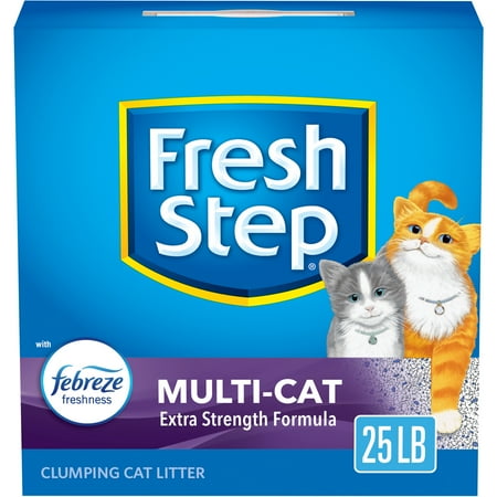 UPC: 0044600304687 | Fresh Step Multi-Cat Extra Strength Clumping Cat Litter with Febreze 25 lbs