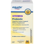 Equate Digestive Health Probiotic Capsules, 50 Count