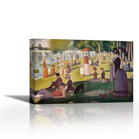 Sunday Afternoon On The Island Of La Grande Jatte - Contemporary Fine Art Giclee on Canvas Gallery Wrap - wall décor - Art painting - 27 x 18 Inch - Ready to Hang
