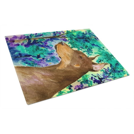 

Caroline s Treasures Doberman Glass Cutting Board Large