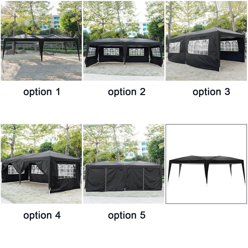 Kadyn Waterproof Patio Gazebo Tent, Six Sides Waterproof Tent with 4 windows, Camping Shelters for Outside, Black Kadyn Waterproof Patio Gazebo Tent, Six Sides Waterproof Tent with 4 windows, Camping Shelters for Outside, Black