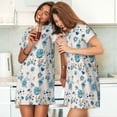 thumbnail image 4 of Lsque Rose Flowers Pattern Nightgowns for Women Sleep Shirts Short Sleeve Nightshirt Pullover Nightdress Soft Sleepwear Relaxed Fit Nightdress, 4 of 6