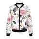 thumbnail image 4 of ICHUANYI Clearance Women's Style Stylish Stand-up Collar Pocket Zipper Floral Print Long Sleeve Casual Coat(Pink, S) ICHUANYI WER2023081116248, 4 of 4