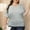 Gray T-Shirts for Women, variant on Olyvenn Fashion Plus Size Tops for Women Split Short Sleeve Ruched Tunic Blouse Casual Summer Loose Crewneck T-Shirts Gray 16