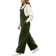 thumbnail image 6 of Taqqpue Women's Corduroy Overalls Wide Leg Oversize Jumpsuit Adjustable Straps Loose Casual Long Pants with Pockets Vintage Streetwear Fashion Outfit for Women Size S-XXXL, 6 of 8