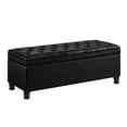 thumbnail image 3 of Storage Ottoman Bench, End of Bed Bench Bedroom Bench with Tufted Seating & Spindle Wooden Legs, Storage Bench for Bedroom in Linen, Ottoman Bench for Living Room, Entryway, Dining Room, Black, 3 of 9