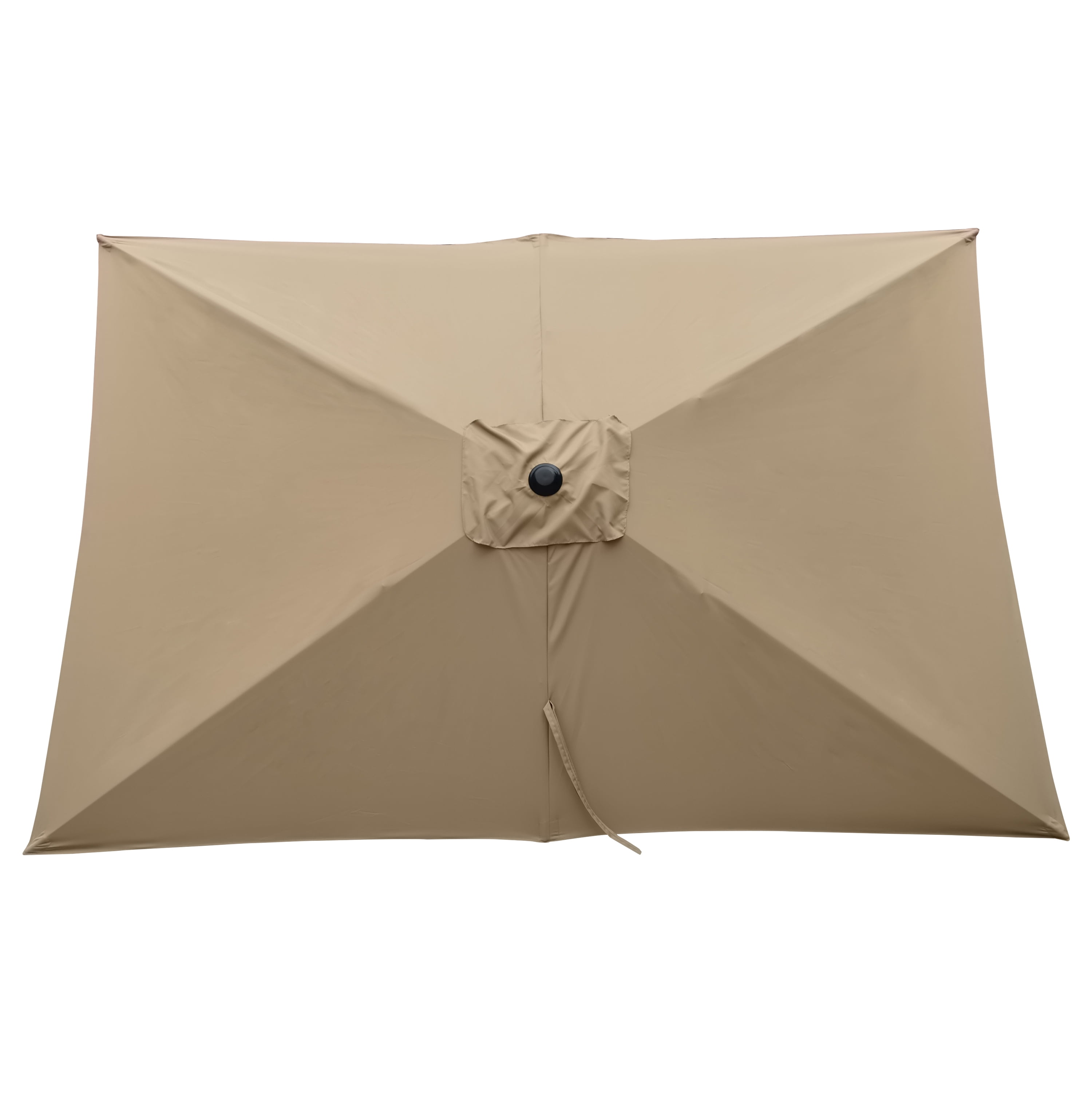 Royard Oaktree 6x9ft Patio Umbrella, Outdoor Rectangular Market Umbrella with Crank and Push Button Tilt, Outside UV Protection Sun Shade Table Umbrella for Garden Lawn Backyard Poolside, Brown