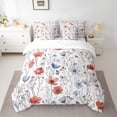 thumbnail image 2 of Manfei Teens Chic Flowers Girl 7pcs Bedding Comforter Set,Botanical Plants Queen Bedding Sets Super Cozy,Spring Graden Queen Sheet Sets,Microfiber Bedroom Decor, 2 of 8
