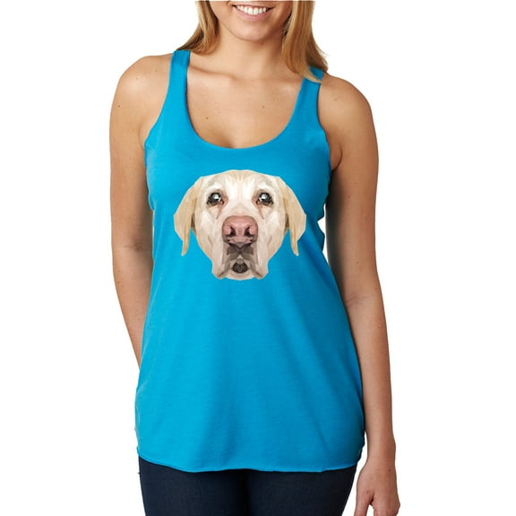 Wild Bobby, Golden Retriever Cute Gift, Dog Lover, Women Tri-Blend Racerback Tank Top, Vintage Turquoise, X-Large