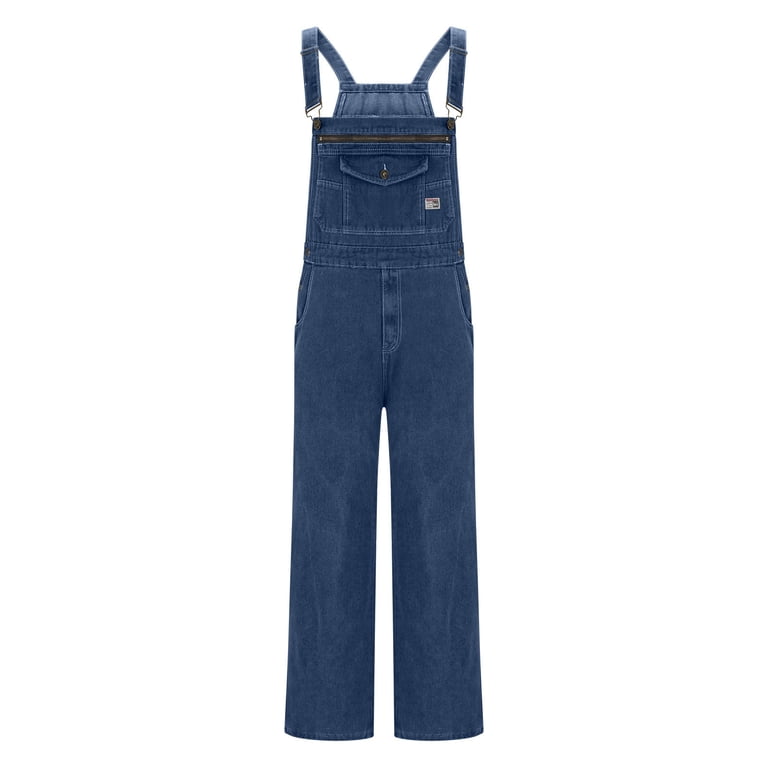 zfwon Mens Denim Dungarees Adjustable Straps Suspender Overalls