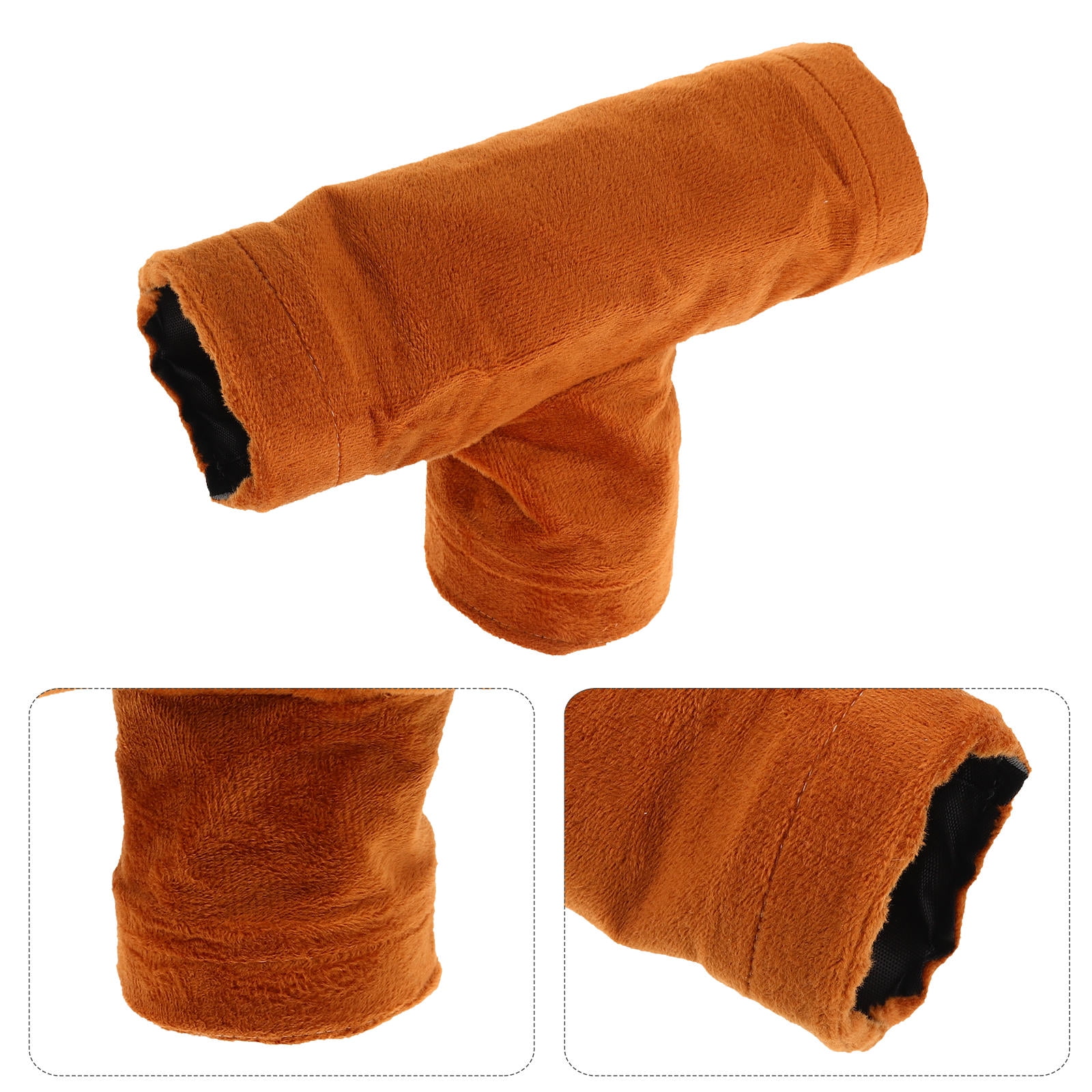 Yardwe 2Pcs Collapsible Brown Hamster Tunnel with Multifunctional Hideout for Small Animals